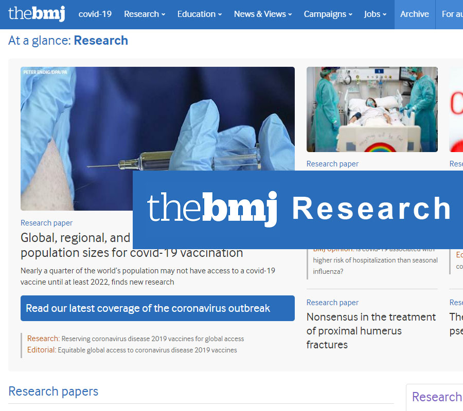 Notizia BMJ Research