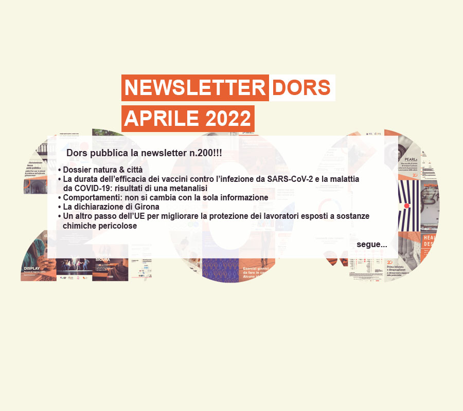 Newsletter Promozione della salute – Dors, aprile 2022