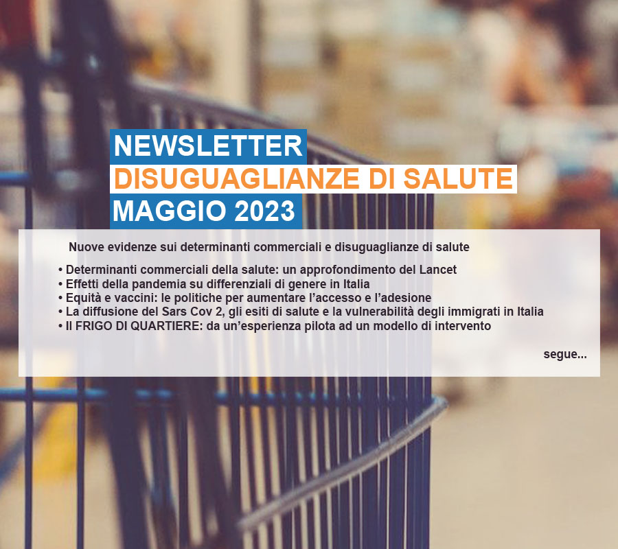 Cover Newsletter Disuguaglianze di salute mag 2023